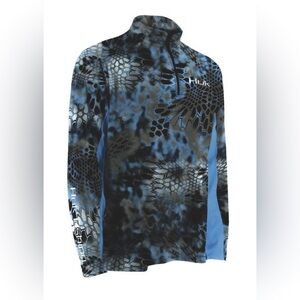 Huk Kryptek ICON 1/4 Zip Top Fishing Performance Camouflage Men’s Size Large